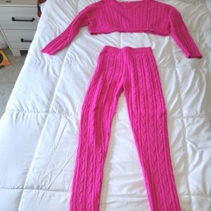Hot Pink Crop Top 2 pc